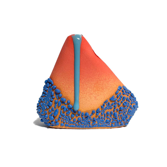 Bud Vase, Triangle (Mandarin/Salmon/Blues)