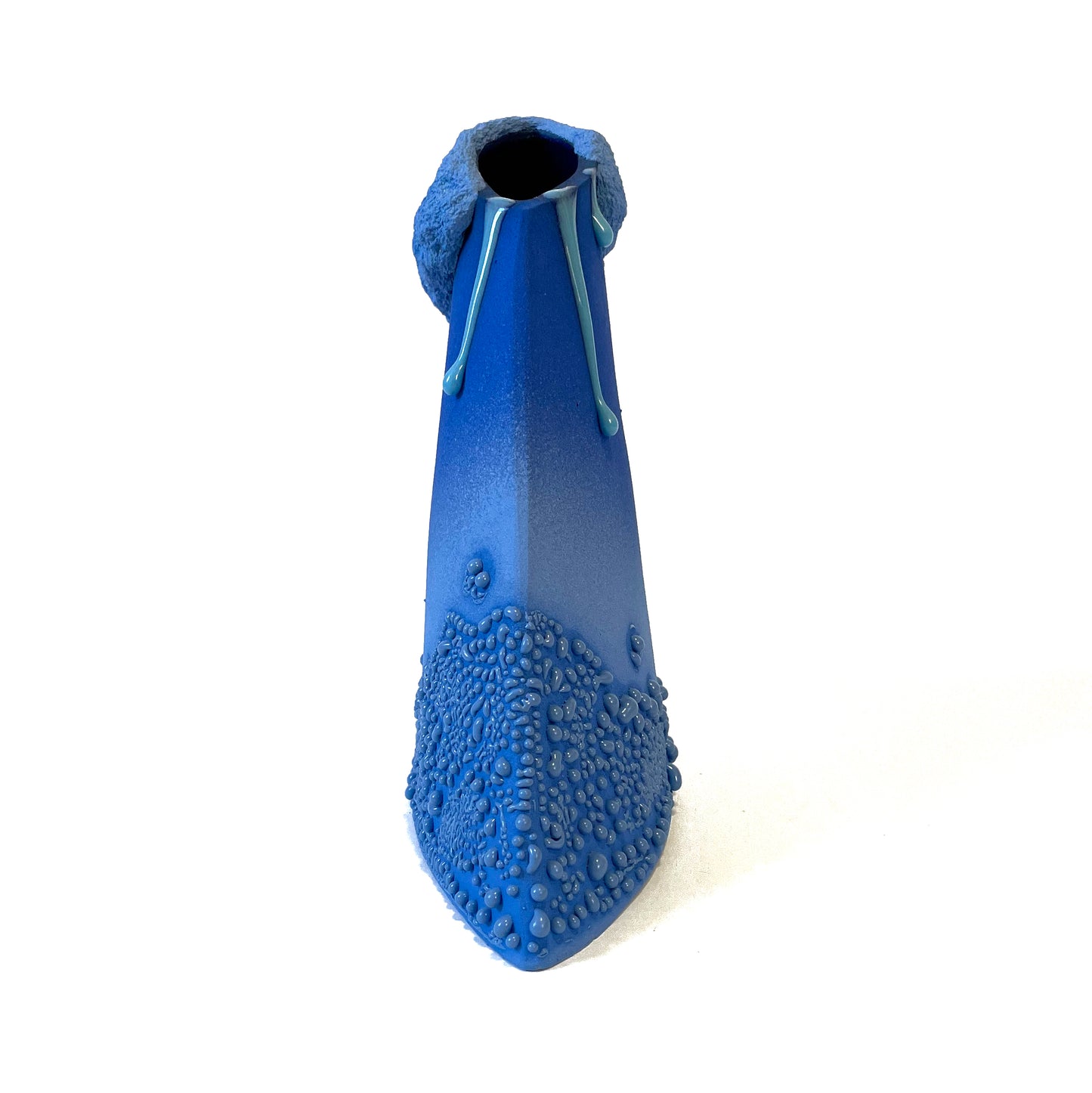 Angle Vase, Medium (Blues)
