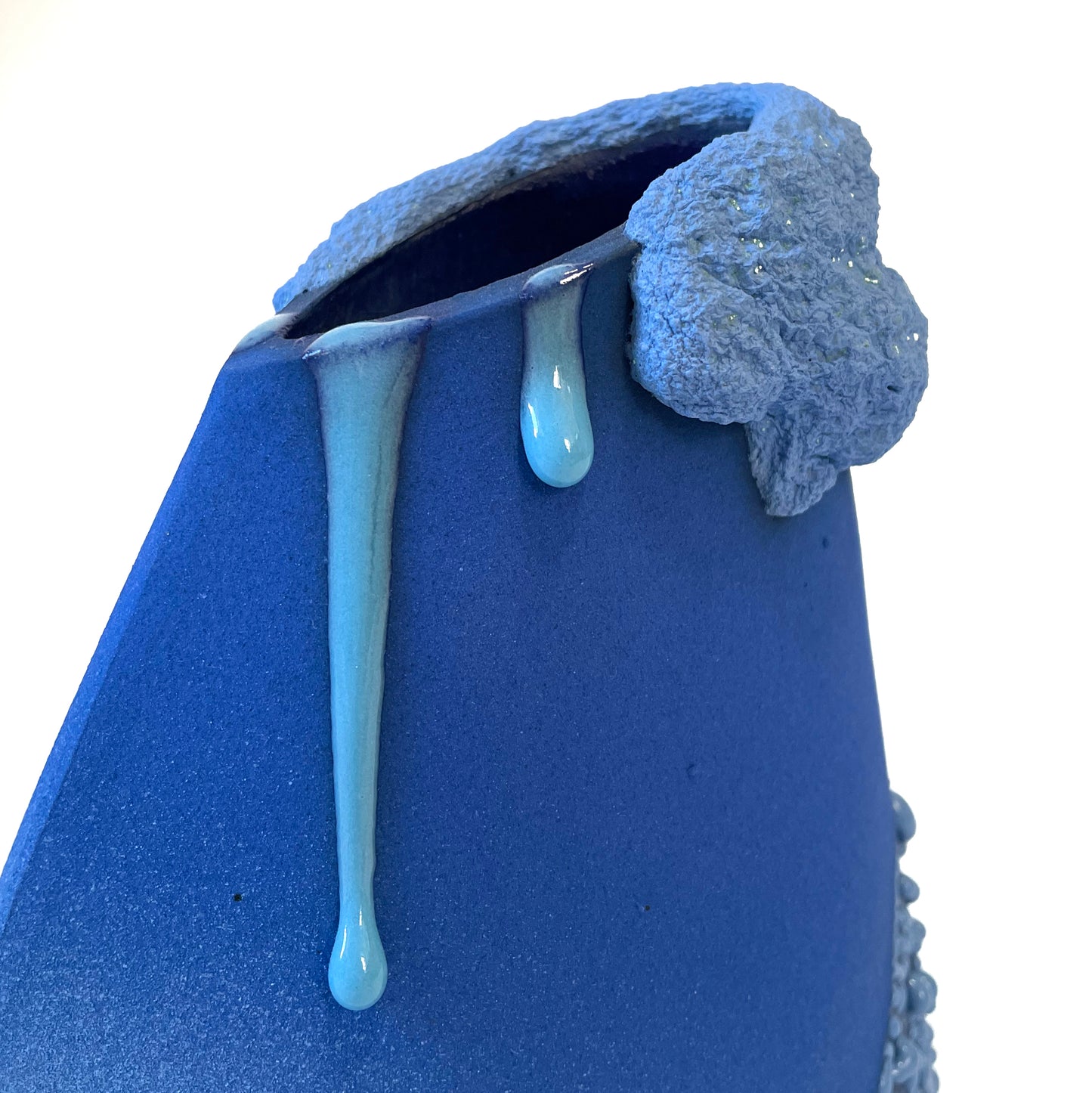 Angle Vase, Medium (Blues)