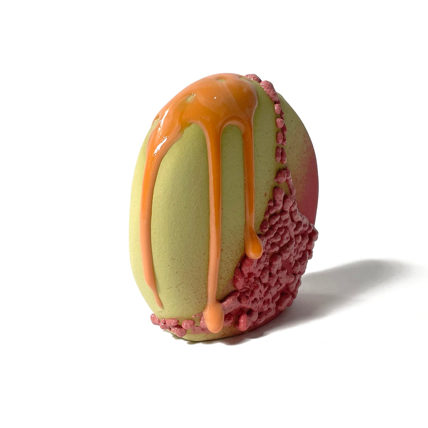 Bud Vase, Circle (Chartreuse/Rose/Oranges)