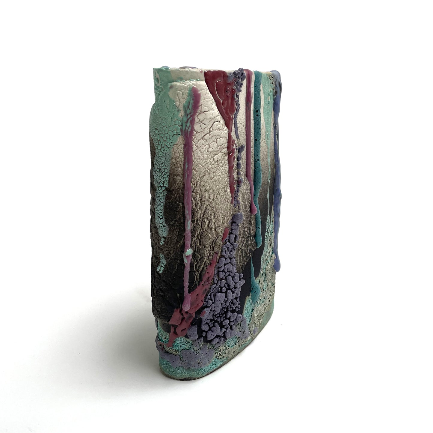 Tall Vase (Black/White/Purple/Turquoise)
