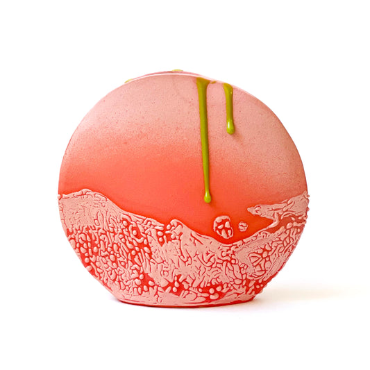 Circle Vase, Medium (Pinks/Lime)