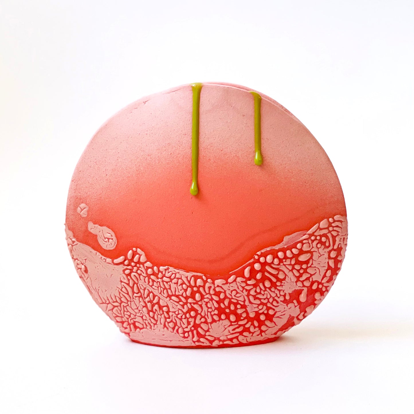 Circle Vase, Medium (Pinks/Lime)