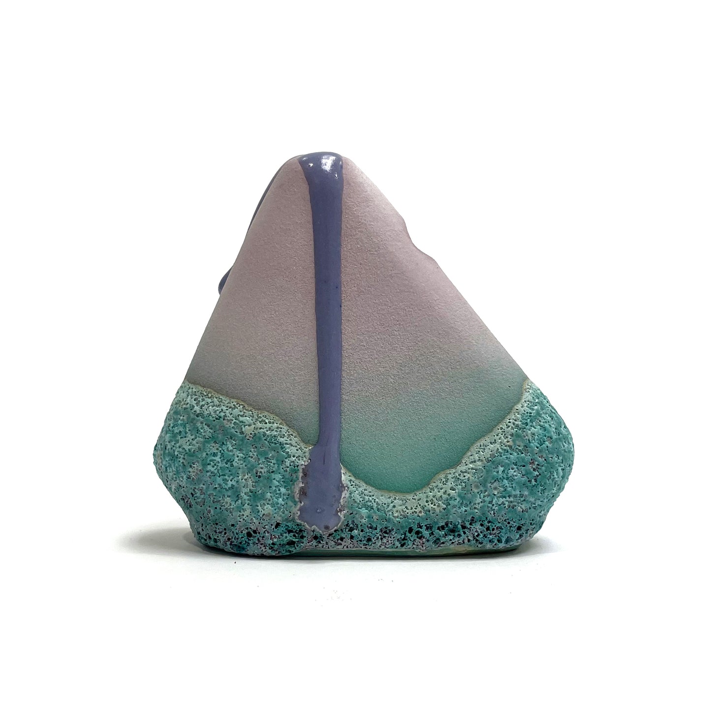Bud Vase, Triangle (Purple/Turquoises)