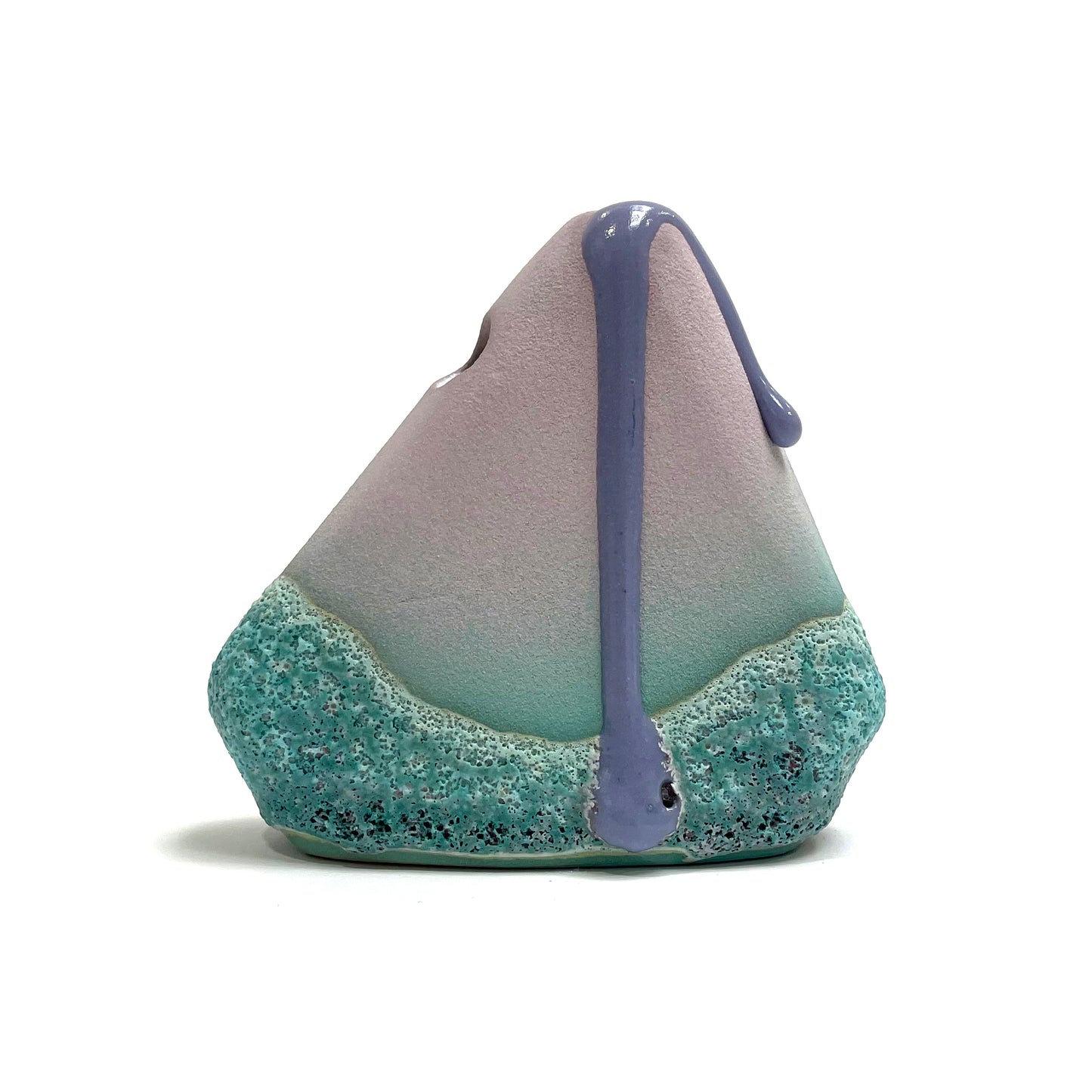 Bud Vase, Triangle (Purple/Turquoises)