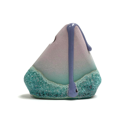 Bud Vase, Triangle (Purple/Turquoises)