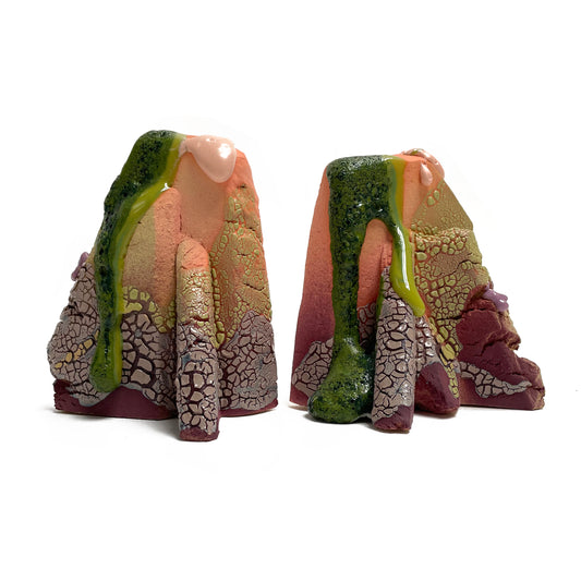 Bookends (Maroon/Peach/Greens)