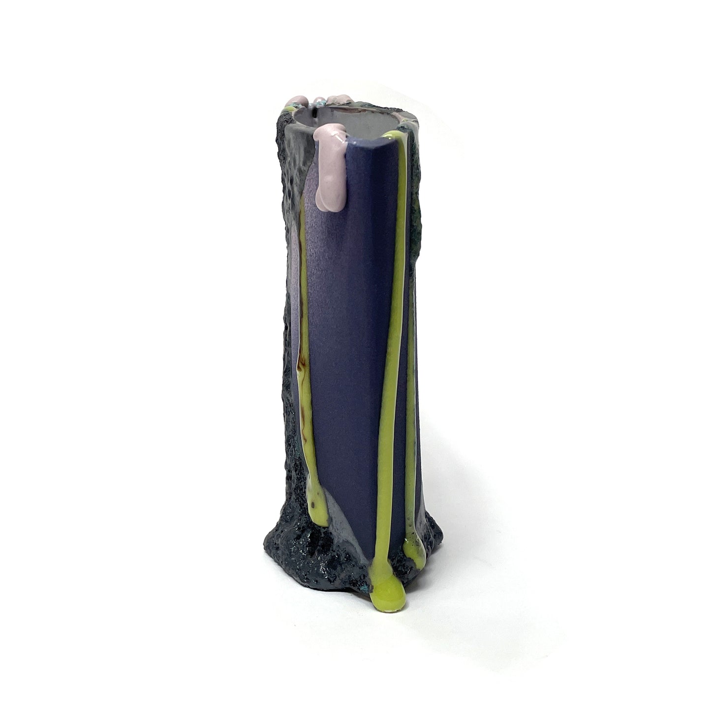 Angle Vase (Purples/Black/Lime)