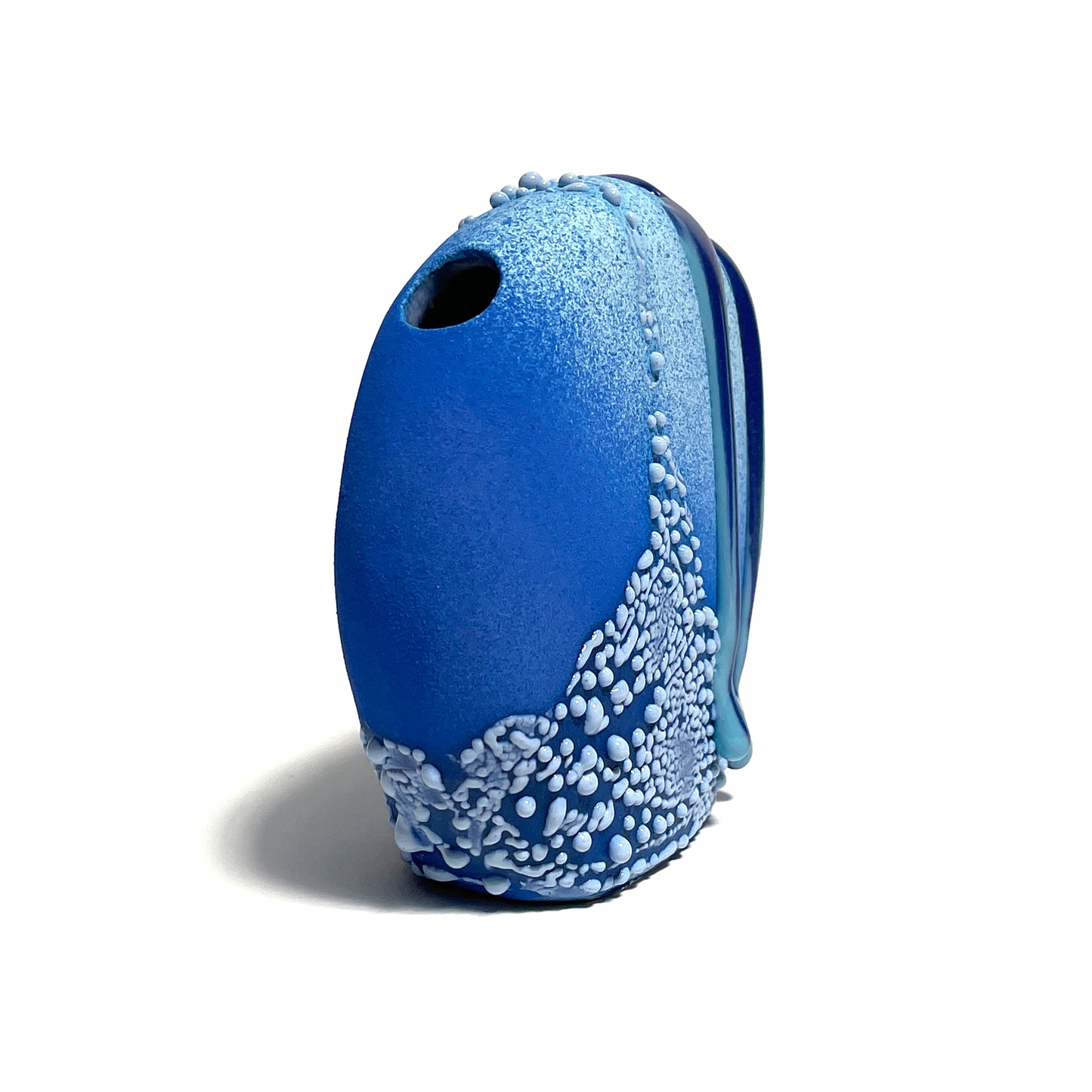Bud Vase, Circle (Blues)