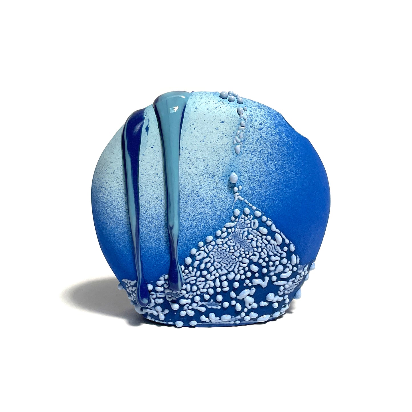 Bud Vase, Circle (Blues)