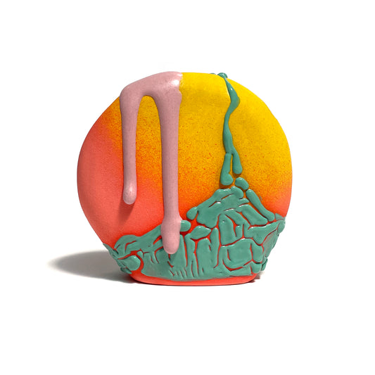 Bud Vase, Circle (Tequila Sunrise)
