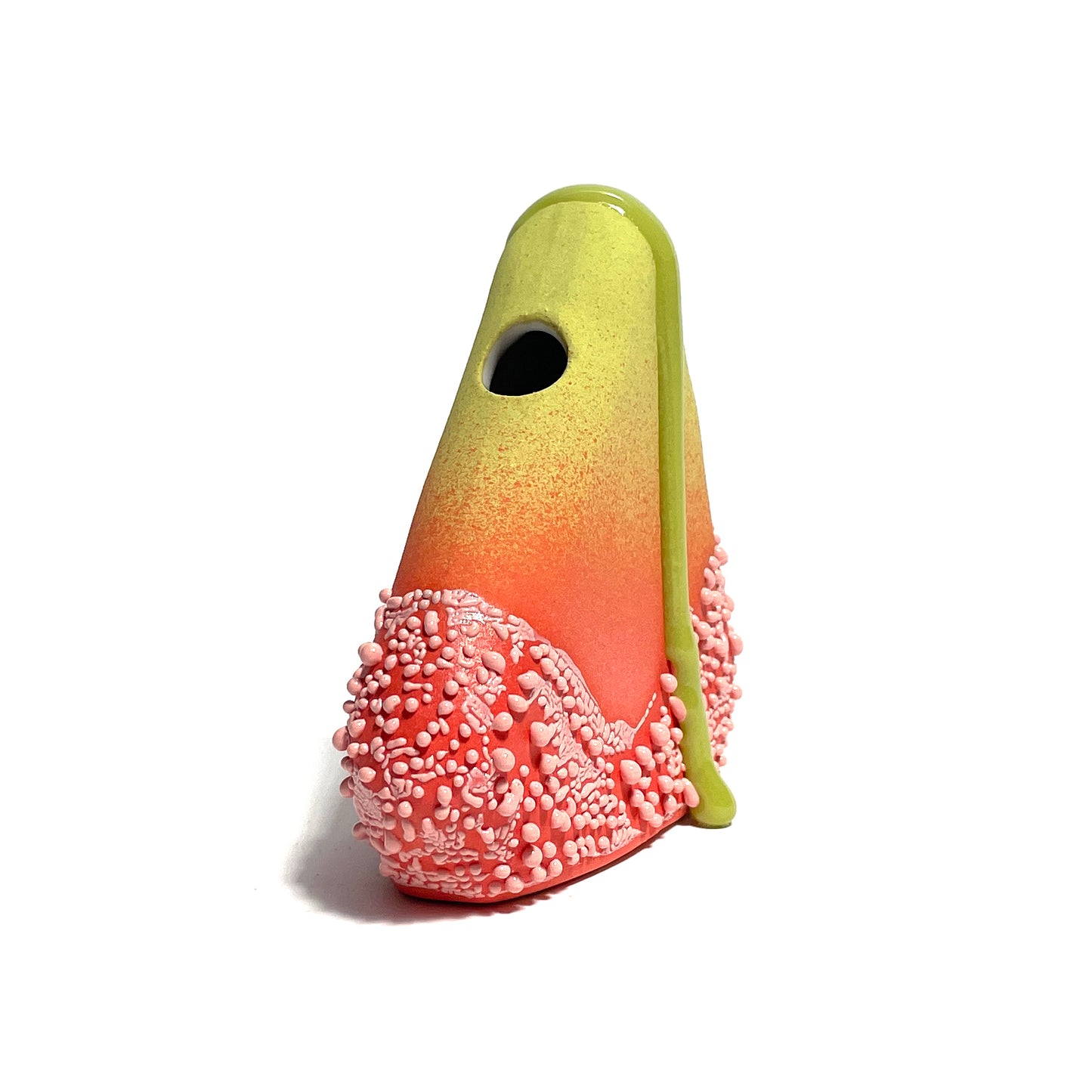 Bud Vase, Triangle (Limes/Salmon/Pink)