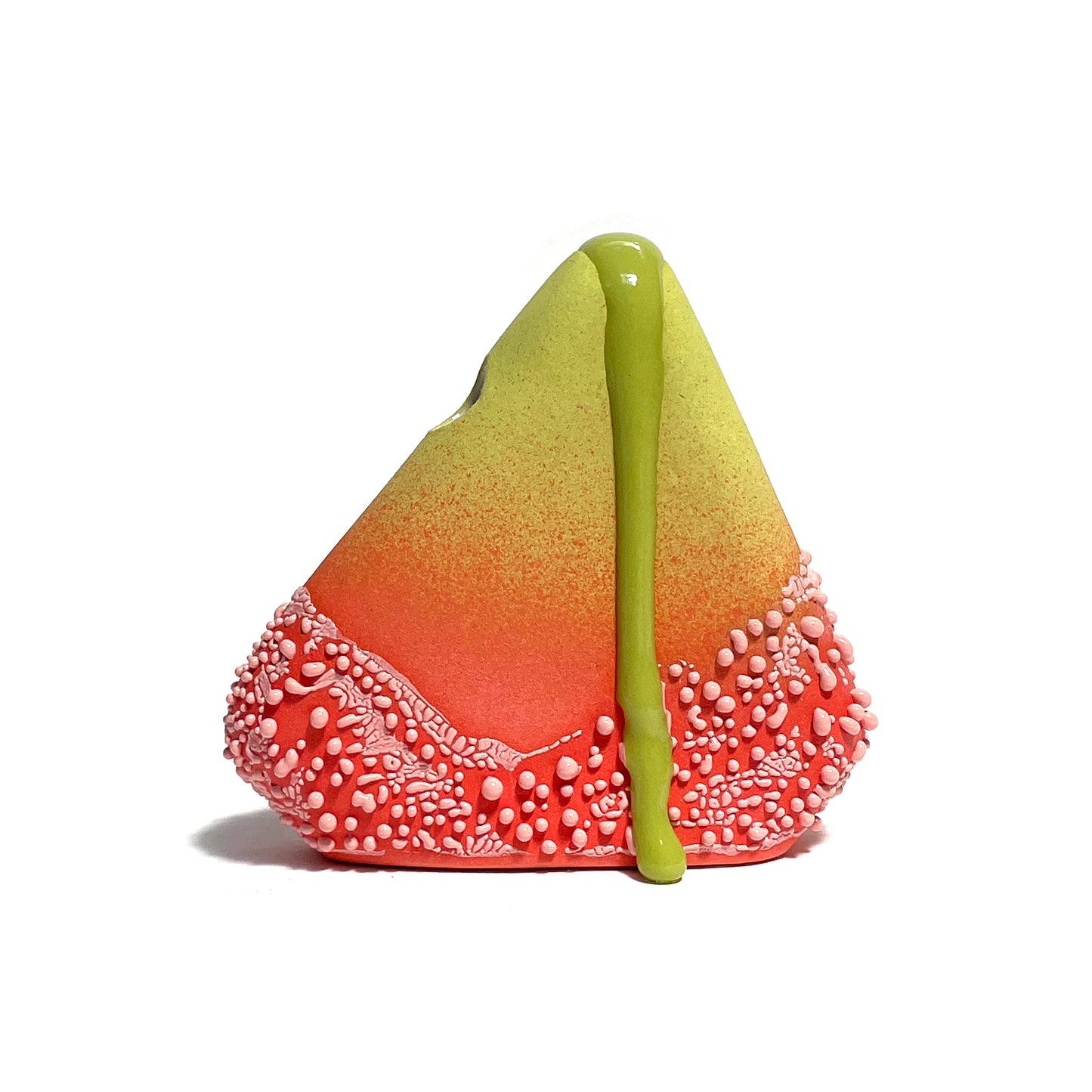 Bud Vase, Triangle (Limes/Salmon/Pink)