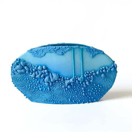 Oval Vase, Large (Cookie Monster Blues)