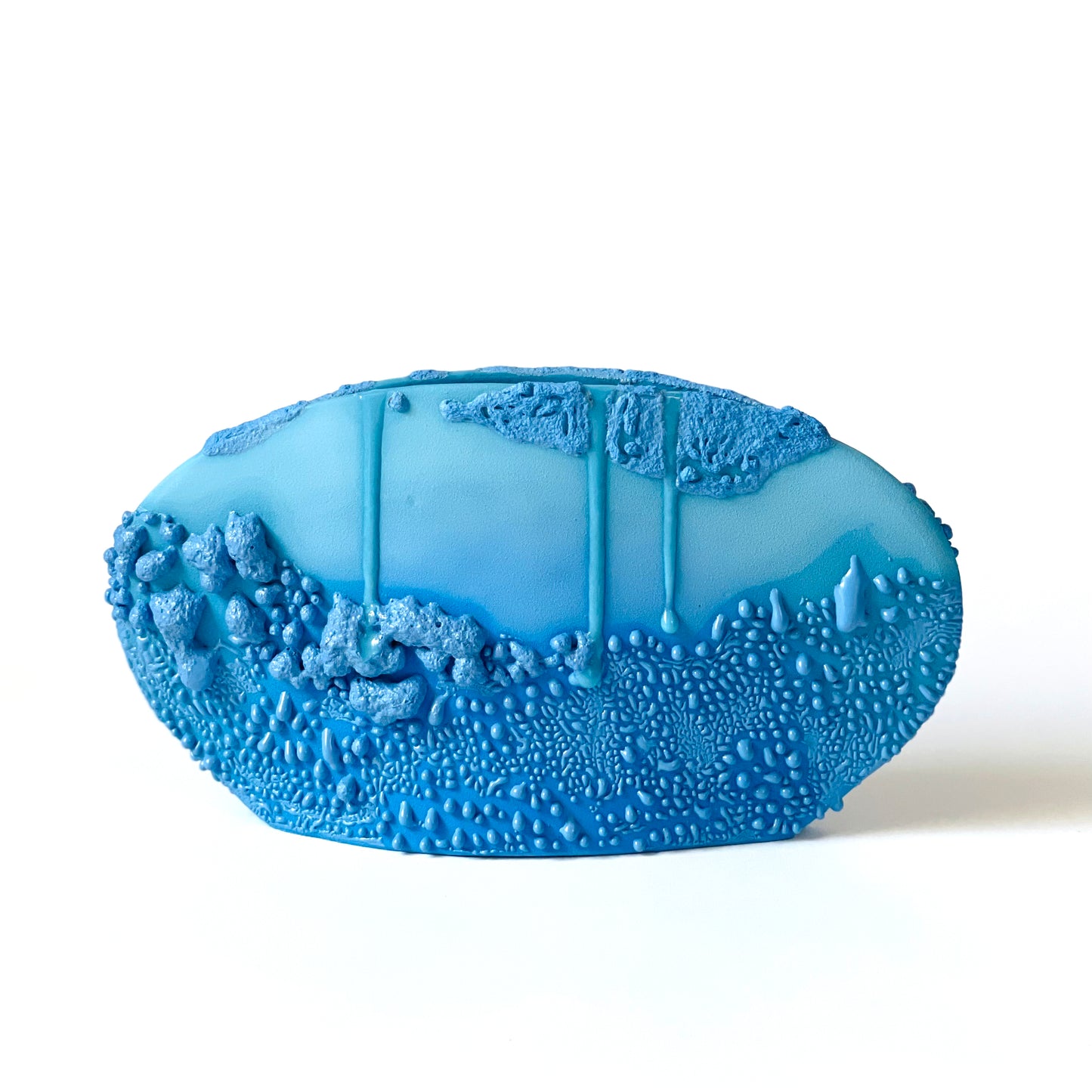 Oval Vase, Large (Cookie Monster Blues)