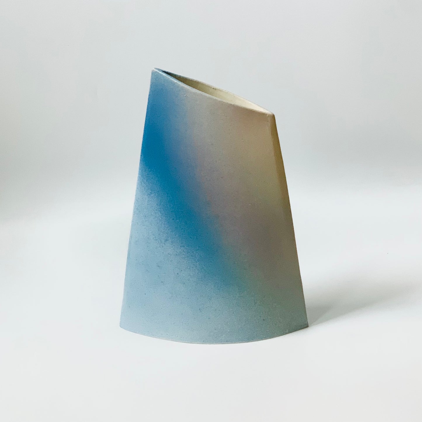 Angle Vase (Large), (Blue Clouds)