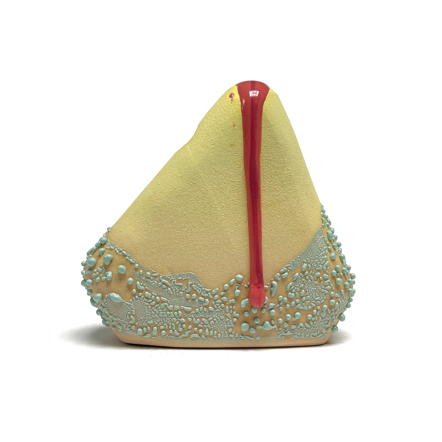 Bud Vase, Triangle (Beige/Pink/Turquoise)