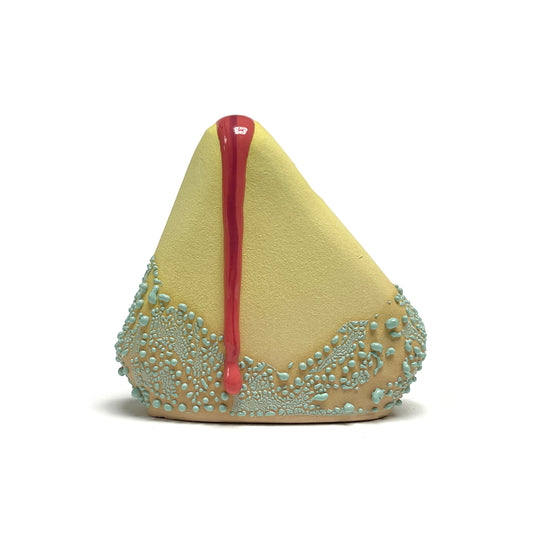 Bud Vase, Triangle (Beige/Pink/Turquoise)