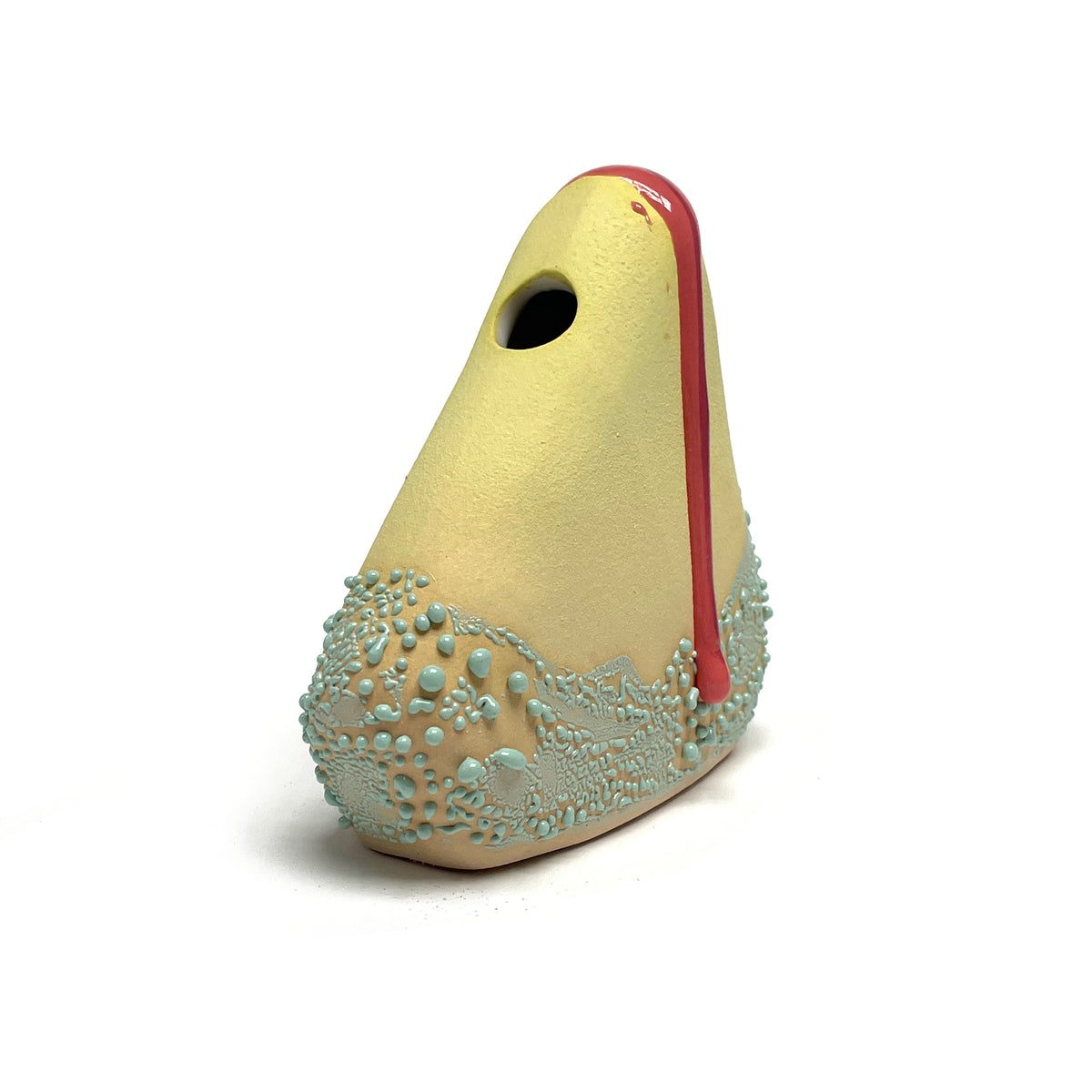 Bud Vase, Triangle (Beige/Pink/Turquoise)