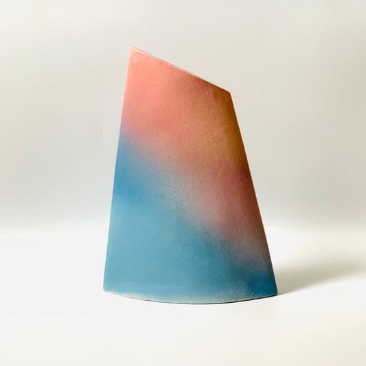 Angle Vase (Large), Pink/Blue