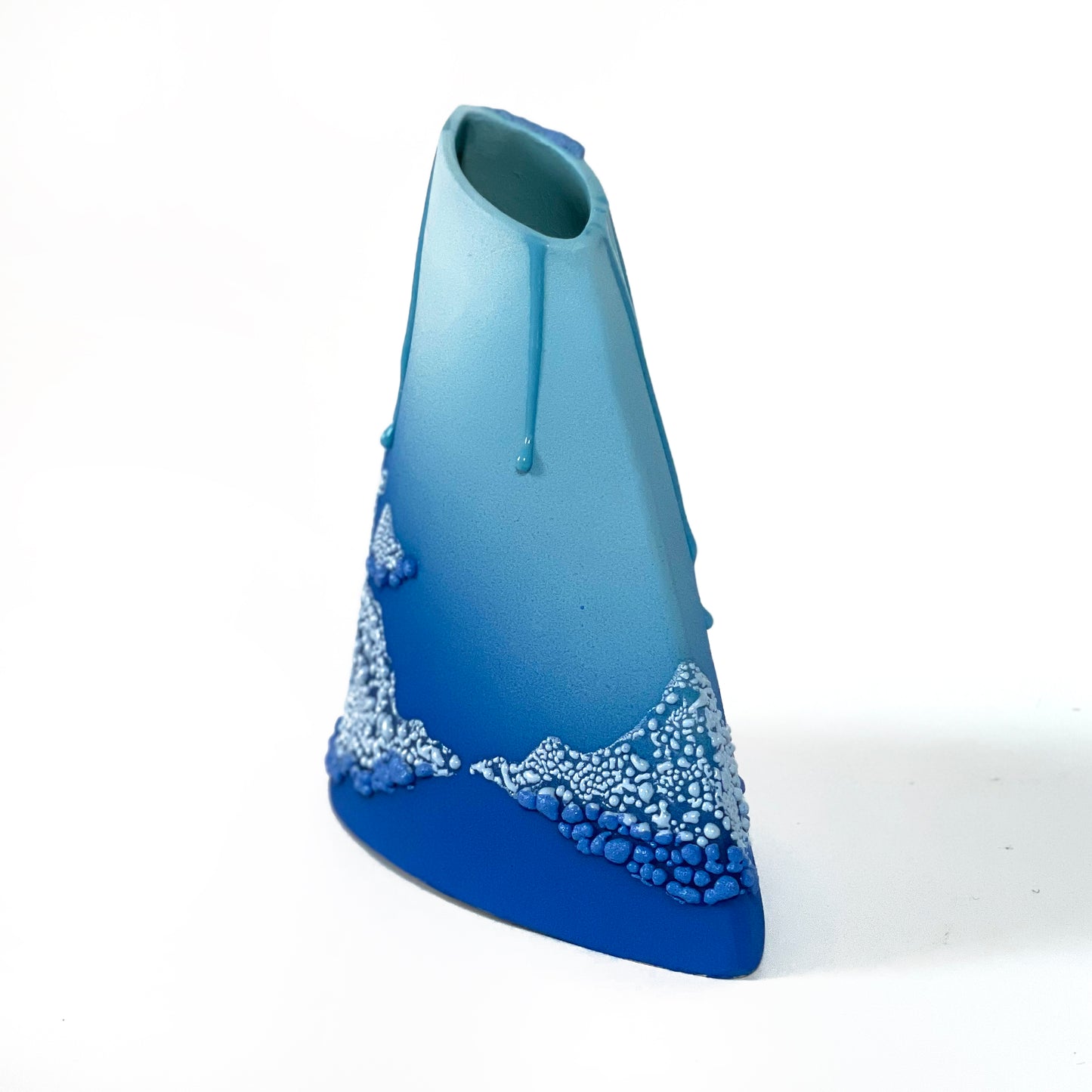 Angle Vase, Large (Blues)