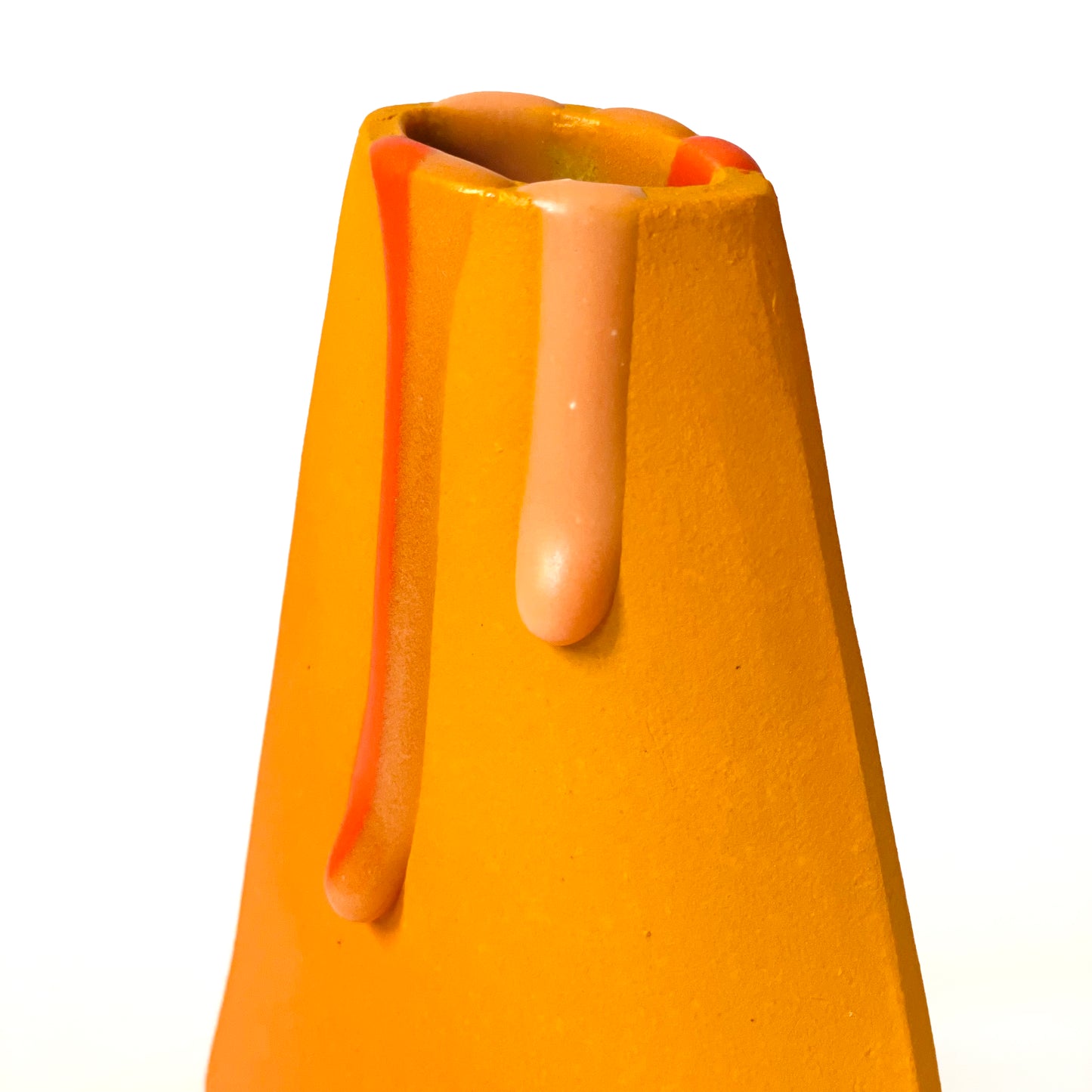 Tall Volcano Vase, Small (Oranges)