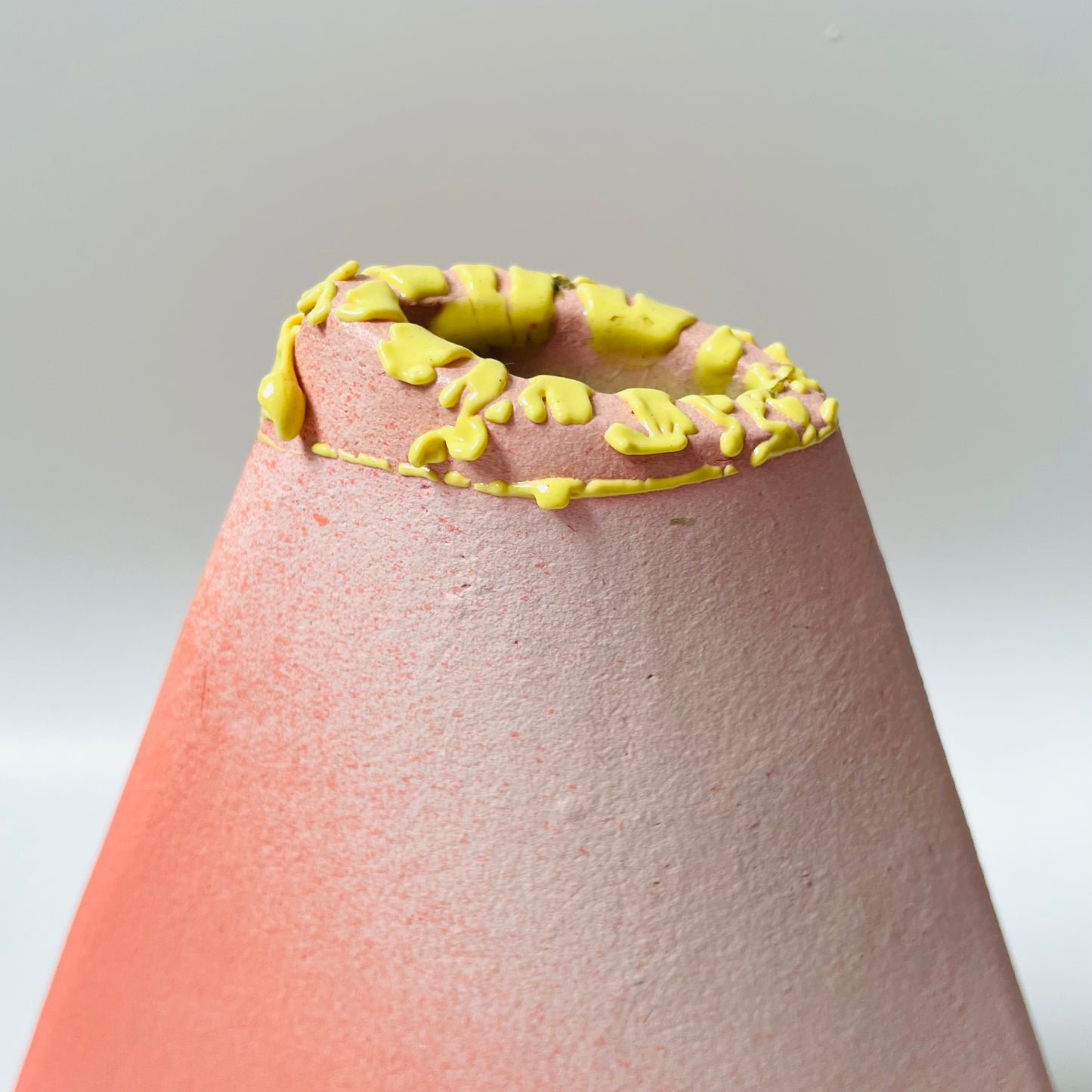Volcano Vase, Medium (Sunset/Yellow Crust)