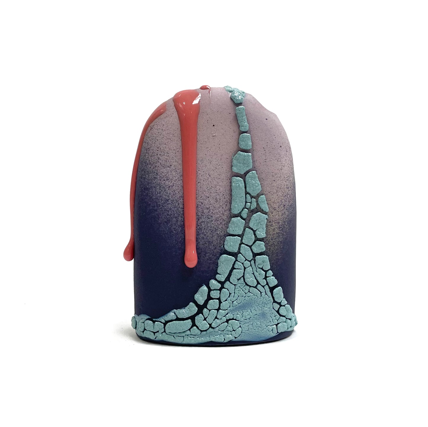 Bud Vase, Hump (Purples/Turquoise/Pink)