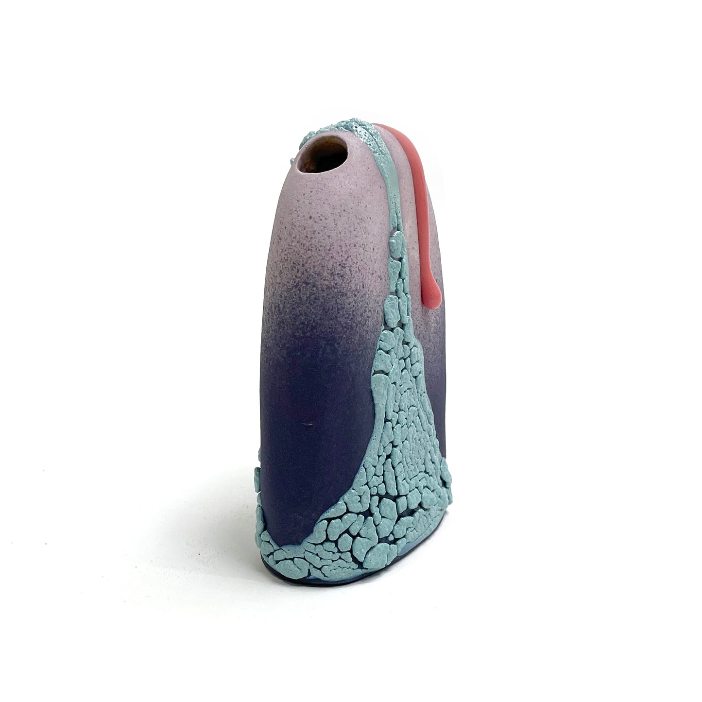 Bud Vase, Hump (Purples/Turquoise/Pink)