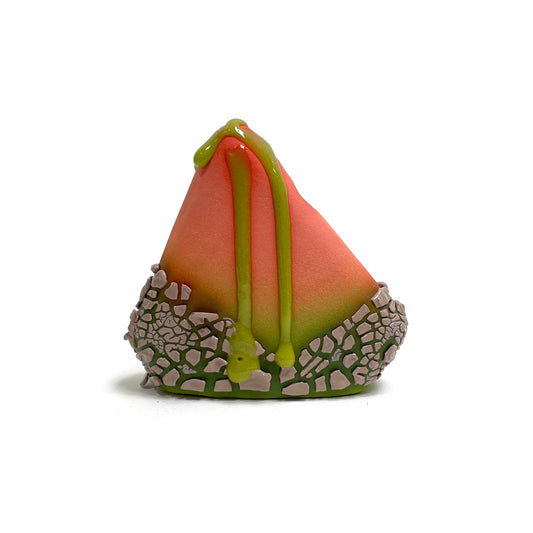 Bud Vase, Triangle (Salmon/Lime/Mushroom)