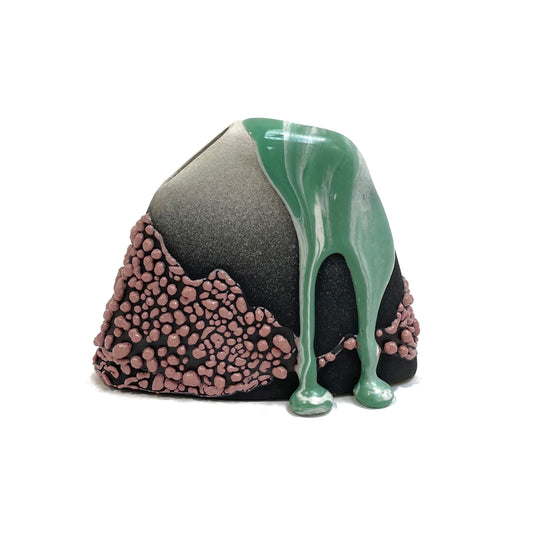 Small Vase, Hump (Black/White/Rose/Turquoise)