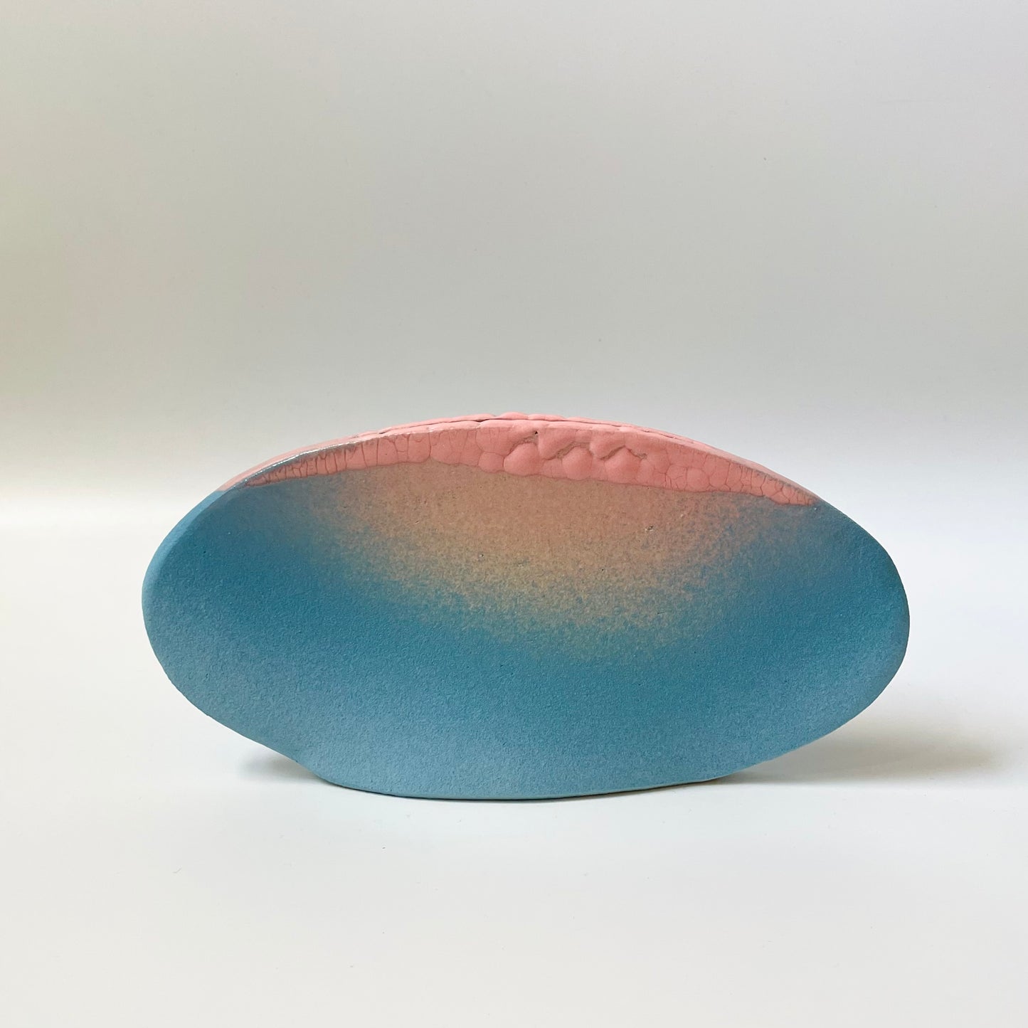 Oval Vase, Small (Pink/Blue with Pink bead)