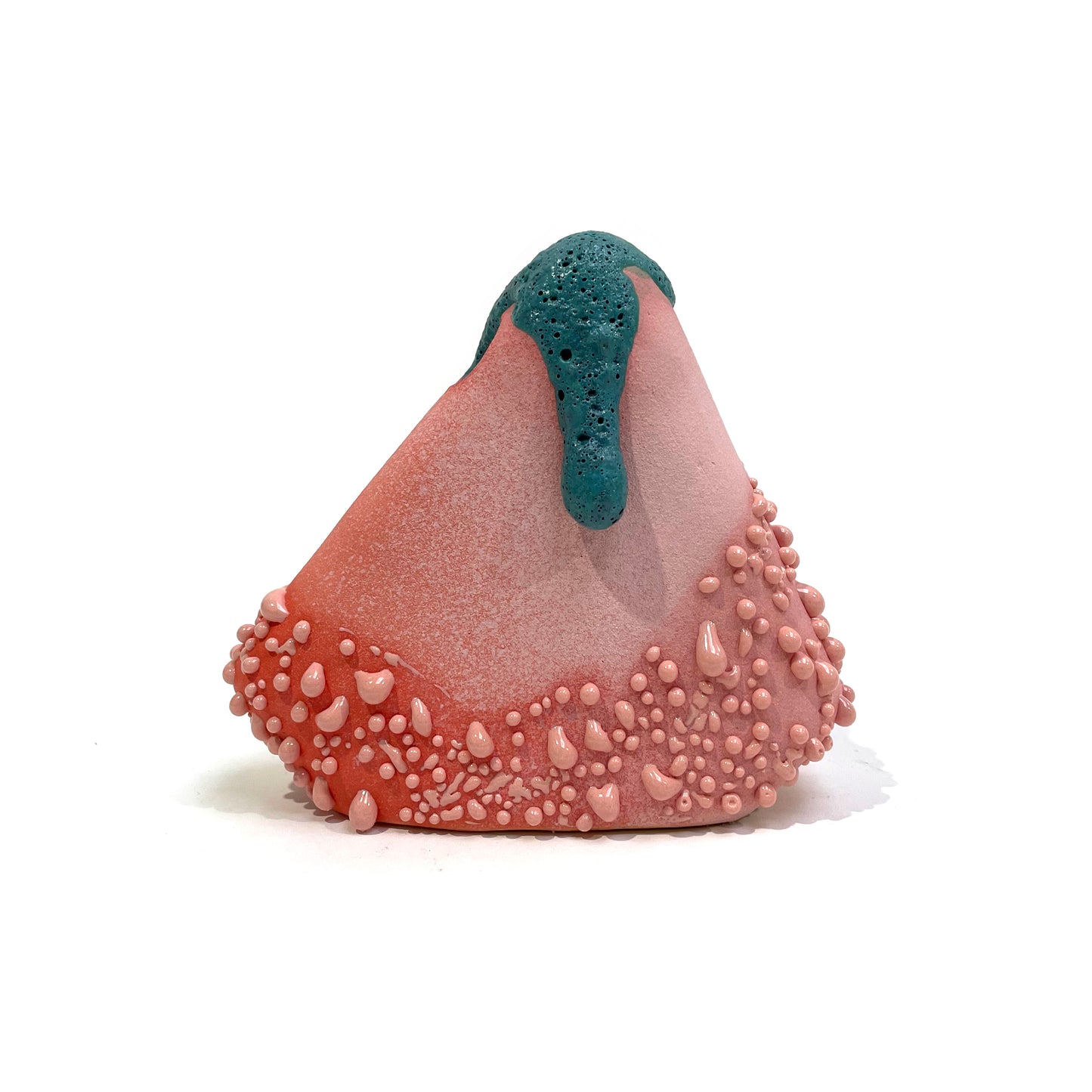 Bud Vase, Triangle (Pinks/Turquoise Foam)