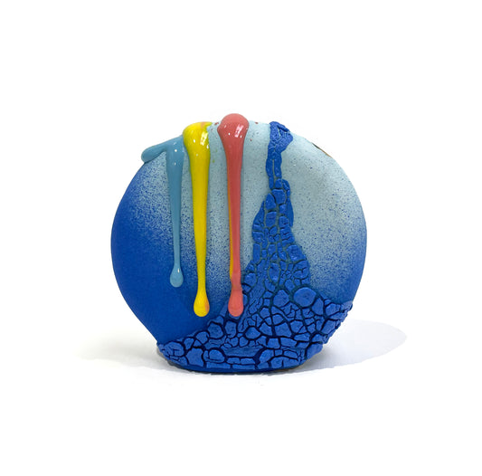 Bud Vase, Circle (Blues/Pink/Yellow)