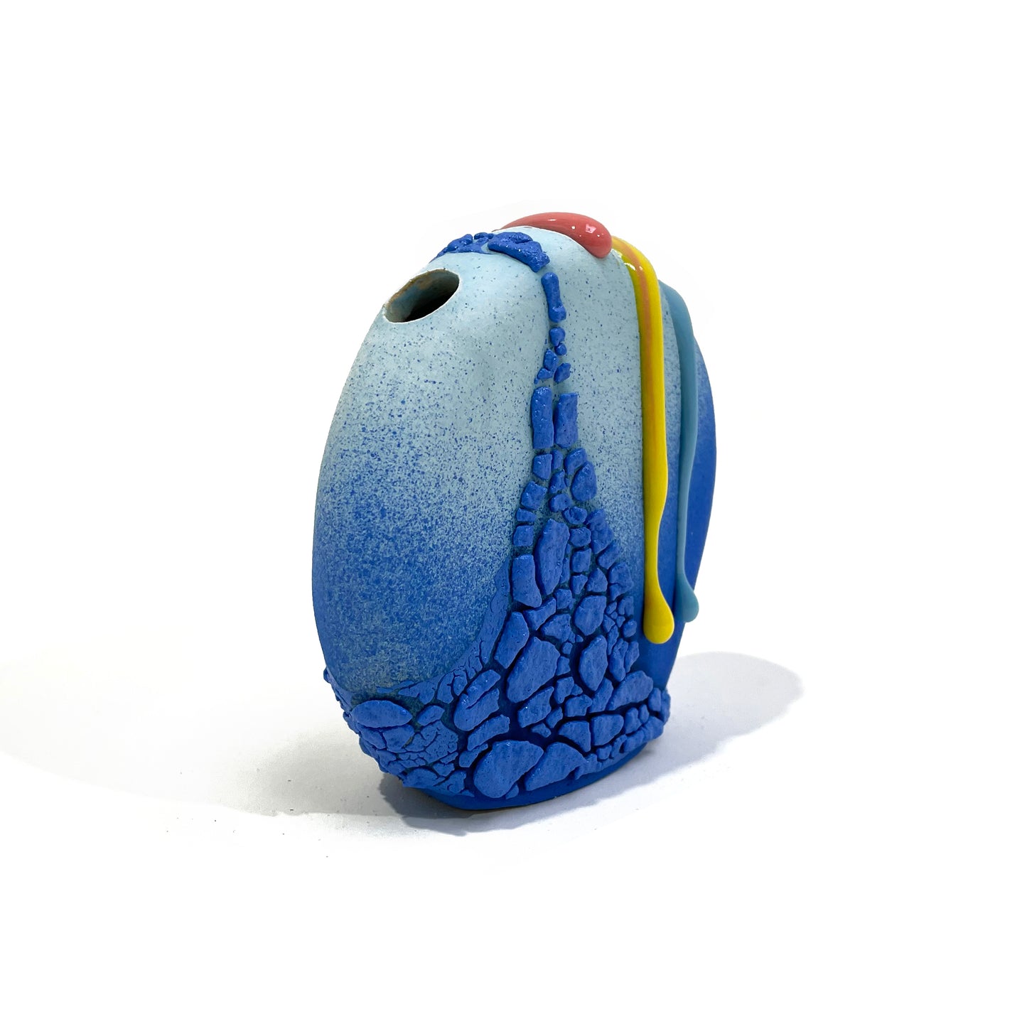 Bud Vase, Circle (Blues/Pink/Yellow)