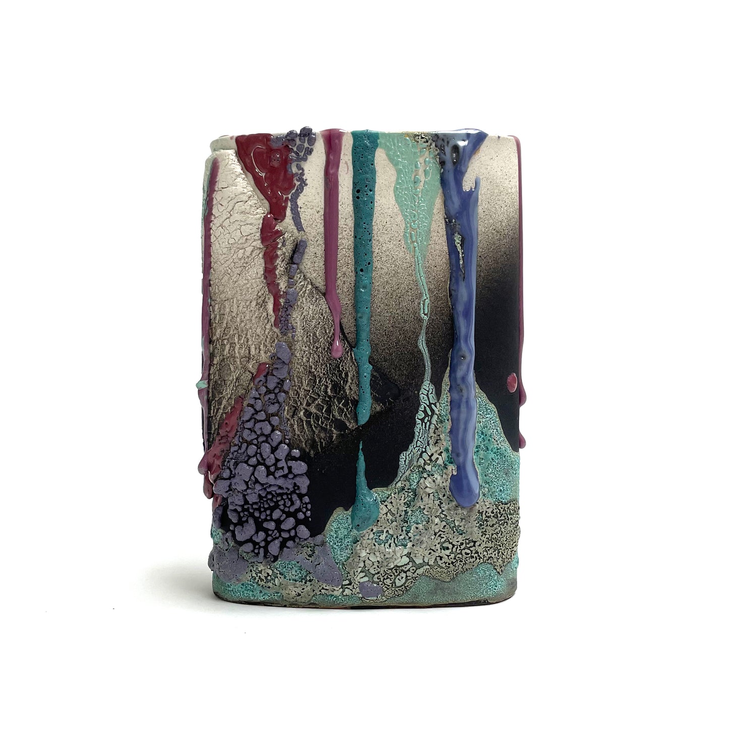 Tall Vase (Black/White/Purple/Turquoise)