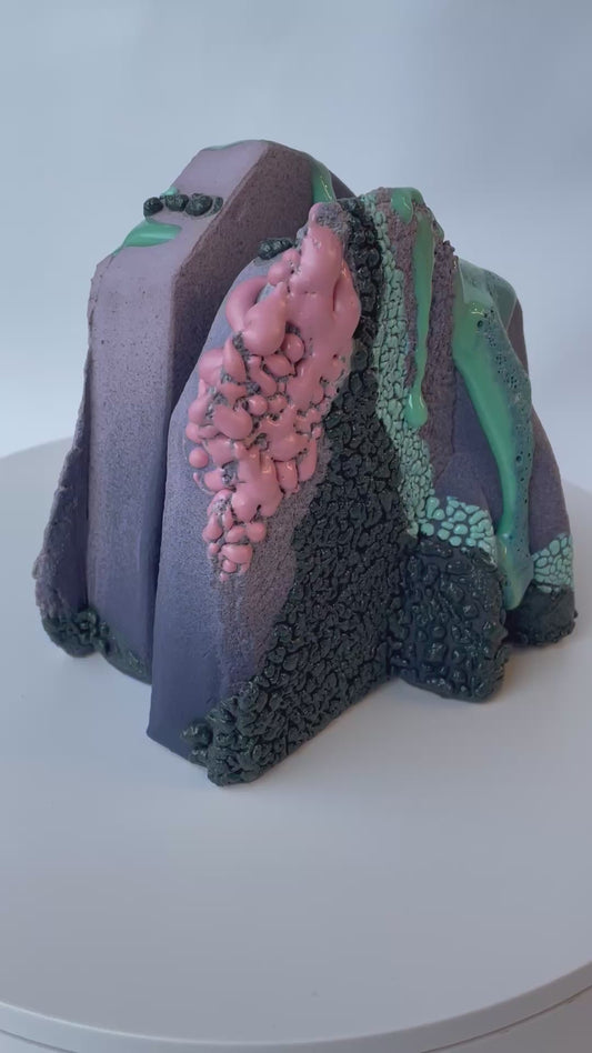 Bookend Pair, SECOND (Purples/Turquoise/Pink)